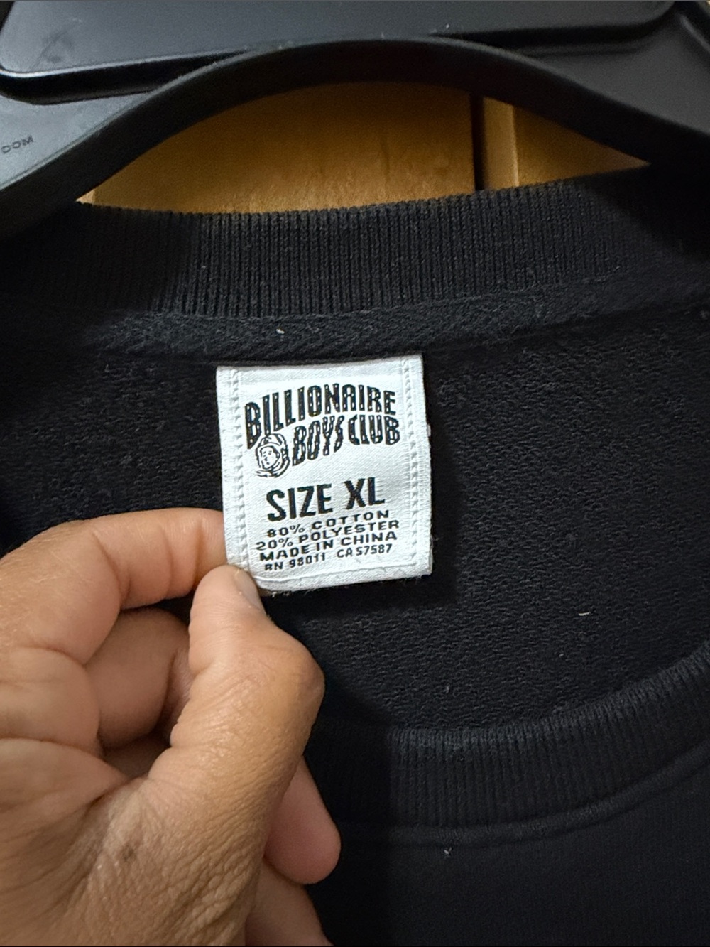 Billionaire Boys Club Black Sweater with Multicolor Astronaut Embroidered Patch - Picture 3 of 7